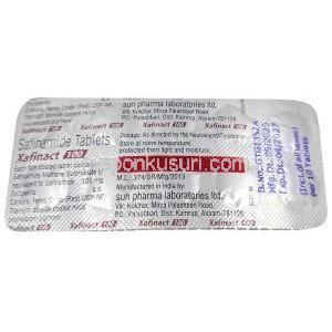 サフィナクト 100, サフィナミド 100 mg, 製造元：Sun Pharma, シート情報