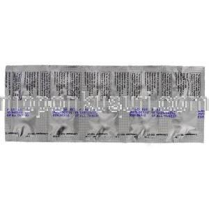 リネゾリド (ザイボックス ジェネリック),  リノスパンＤＴ LINOSPAN DT 100mg 分散型錠 (Cipla) 包装裏面