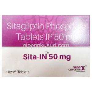 シタイン 50, シタグリプチン 50mg, 製造元：Pure & Cure healthcare, 箱表面