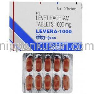 レベラ Levera, イーケプラ ジェネリック, レベチラセタム  1,000mg 錠 (Intas)