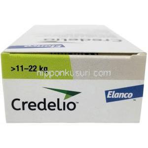 クレデリオ, ロチラネル 450mg 中型犬用(11 kgs以上-22 kgs) 6錠 （チュアブル錠),製造元： Elanco GmbH, 箱上面