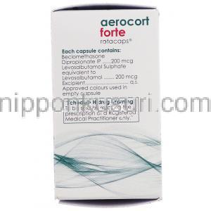 エアロコート・フォルテAerocort Forte, プロピオン酸ベクロメタゾン / サルブタモール 100mcg/ 200mcg  吸