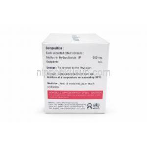 デイリーメット 500, メトホルミン 500mg, Prevego, 包装情報