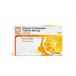 リムシービタミンCチュアブルタブレット, 製造元：アボット, 箱表面