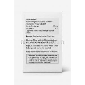 オセルタシュ, オセルタミビル 75 mg, 製造元：Asher Pharmaceuticals, 箱情報, 保管方法