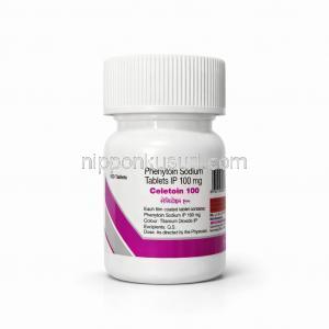 セレトイン, フェニトイン 100 mg, 100錠入りボトル, 製造元：Intas Pharma,ボトル