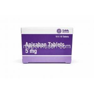 アピキサバン 錠 5mg (Sava社製), 箱側面