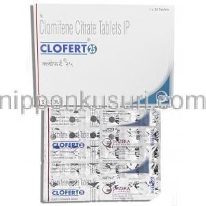 クロフェート Clofert, クロミフェン 25mg 錠 (Svizera)