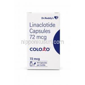 コロゾ, リナクロチドカプセル 72 mcg, 箱正面