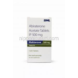 マクテロン, アビラテロン酢酸エステル 500mg, 箱正面