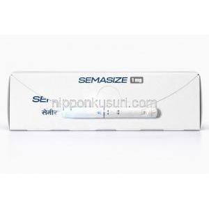 セマサイズペン型皮下注射, 4mg/ 3 mL(1.34 mg/mL) ペン型注射(針4本, アルコール綿 4枚付き) 1セット, 製造元：Alkem Laboratories Ltd, 箱上面