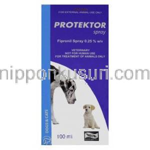 プロテコール Protekor, フィプロニル Fipronil （フロントライン ジェネリック） スプレー (Cipla)