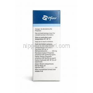 Solu-Medrol Injection 500 mg, Methylprednisolone 500 mg, Pfizer, Box information, Dosage