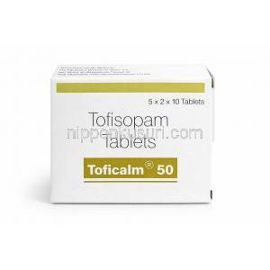 トフィカルム 50, トフィソパム 50 mg, 箱