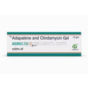 アグロレン C ジェル, アダパレン0.1% / クリンダマイシン 1%, 15g, 箱正面