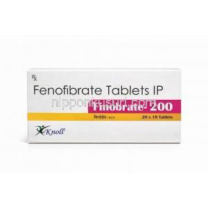 フィノブレート 200, フェノフィブラート 200 mg, 箱正面