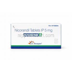 ニコインド 5, ニコランジル 5 mg, 箱正面