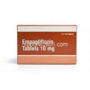 エンパグリフロジン 10mg (Vista社製),エンパグリフロジン 10mg , 製造元：Vista Pharma, 箱表面