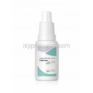 ルリコナズ ローション, ルリコナゾール 1%, ローション 30mL, 製造元：Healing Pharma India Pvt Ltd,ボトル表面