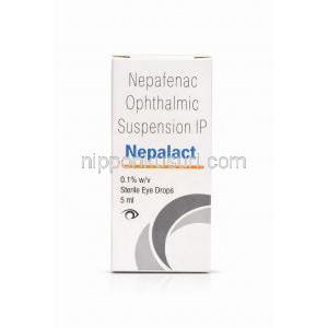 ネパラクト点眼薬, ネパフェナク, 0.1%, 5ml, 箱, ボトル