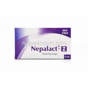 ネパラクト-Z点眼薬, 0.02%, 点眼薬 5mL(保存料不使用), 製造元：Sun Pharma, 箱表面