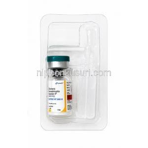 ユートリグHP注射, ヒト絨毛性ゴナドトロピン (hCG) 5000 IU, バイアル, 製造元：Samarth Life Sciences Pvt Ltd, バイアルセット
