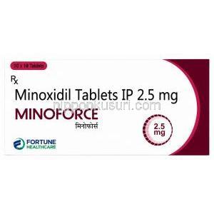ミノフォース, ミノキシジル 2.5 mg, 箱