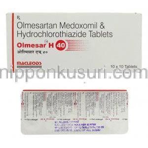 オルメサーH Olmesar-H, オルメシップH Olmecip H, オルメサルタン・ヒドロクロロチアジド配合 40mg 12.5mg 錠 (Ma