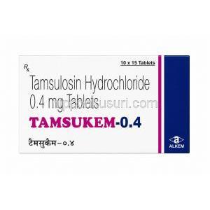 タムスケム0.4, タムスロシン 0.4 mg, 製造元：Alkem Laboratories Ltd, 箱表面