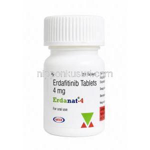 エルダナト-4, エルダフィチニブ 4 mg, 28 錠(ボトル入り), 製造元：Natco Pharma, ボトル表面