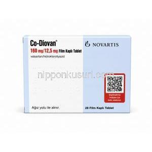 コディオバン, バルサルタン 160mg / ヒドロクロロチアジド12.5mg, 箱正面