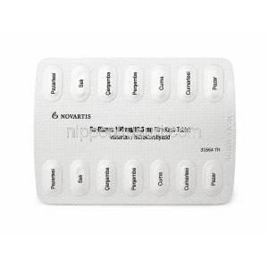 コディオバン, バルサルタン 160mg / ヒドロクロロチアジド 12.5mg, 錠剤包装シート裏面