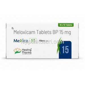 Mexica 15, Meloxicam 15mg, Box front view