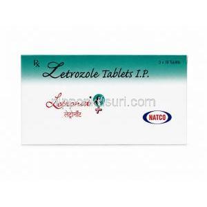 レトロナット, レトロゾール 錠剤 2.5 mg, 箱正面