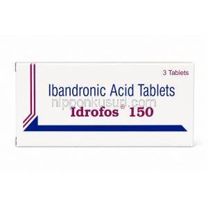 イドロフォス, イバンドロン酸 150 mg, 製造元：Sun Pharma, 箱表面