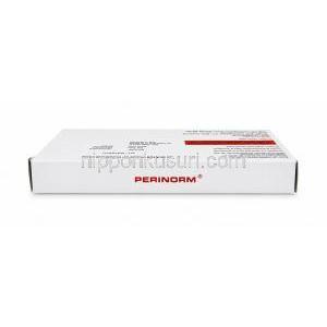 ペリノーム, メトクロプラミド 10 mg,製造元: Ipca Laboratories, 箱上面