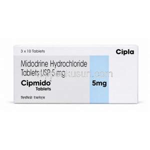 シプミド, ミドドリン 5mg, Cipla, 箱正面