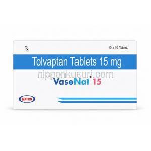 バソナット 15, トルバプタン 15mg, 製造元: Natco Pharma, 箱