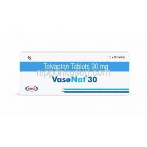 バソナット 30, トルバプタン 30mg, 製造元: Natco Pharma, 箱正面