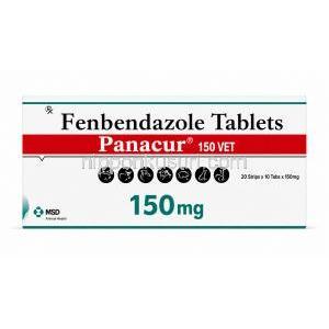 パナクール 150 動物用, フェンベンダゾール 150 mg, 製造元：MSD Animal Health, 箱情報, 製造日, 消費期限
