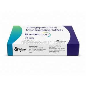 ナルティーク ODT, リメゲパント 75 mg, 製造元: ファイザー, 製造情報