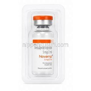 ノヴァンプ静注射, アミスルプリド 5mg/ 2mL, バイアル2mL, 製造元：Cipla, バイアル