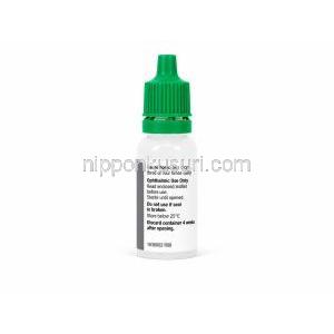 イソプトカルピン点眼薬, ピロカルピン 4%, 点眼薬15mL, 製造元：Novartis, ボトル情報