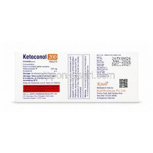 ケトコノール 200, ケトコナゾール 200mg, 製造元：Knoll Healthcare, 箱情報
