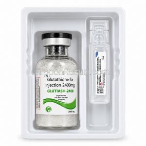 グルチアッシュ2400 注射, グルタチオン 2400mg,バイアルセット, 製造元： Asher Pharmaceuticals, バイアルセット
