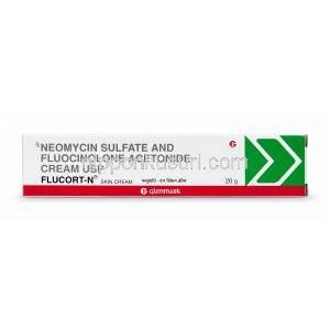 フルオシノロン / ネオマイシン (シナラーN ジェネリック）, フルコートN Flucort N, 20gm 外皮用クリ
