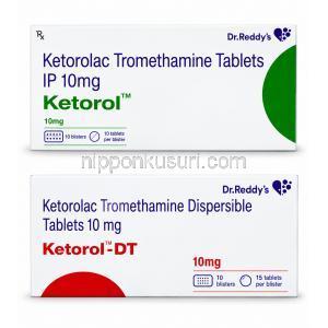 ケトロール, ケトロラクトロメタミン 10mg  錠 (Dr.Reddy's)