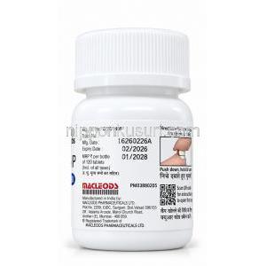 チロックス 200, チロキシンナトリウム 200mcg,120 錠,製造元:Macleods Pharma, ボトル情報