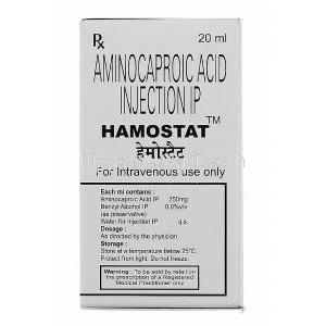 ハモスタット Hamostat, アミカ ジェネリック, アミノカプロン酸 250mg/ml 20ml  注射 (Samarth) 成分