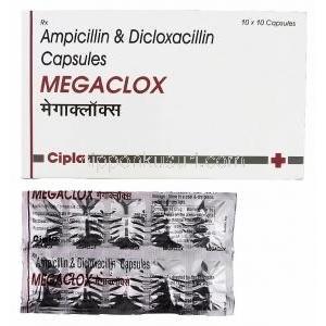 アンピシリン/クロキサシリン（メガペンジェネリック）, Megaclox 250/250mg カプセル (Cipla)